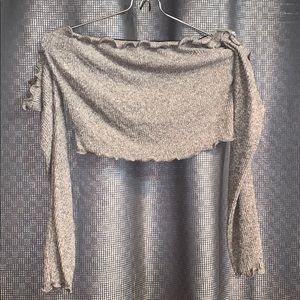 Long sleeve off the shoulder shirt